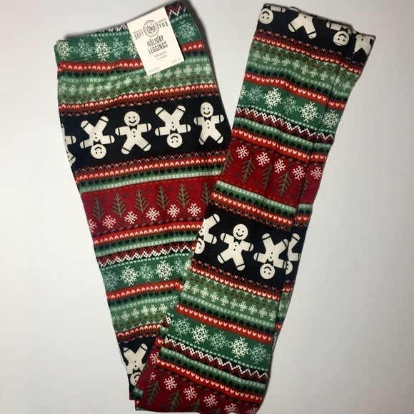 NWT SO XS Hatchi Holiday Leggings Gingerbread Man - Picture 3 of 8